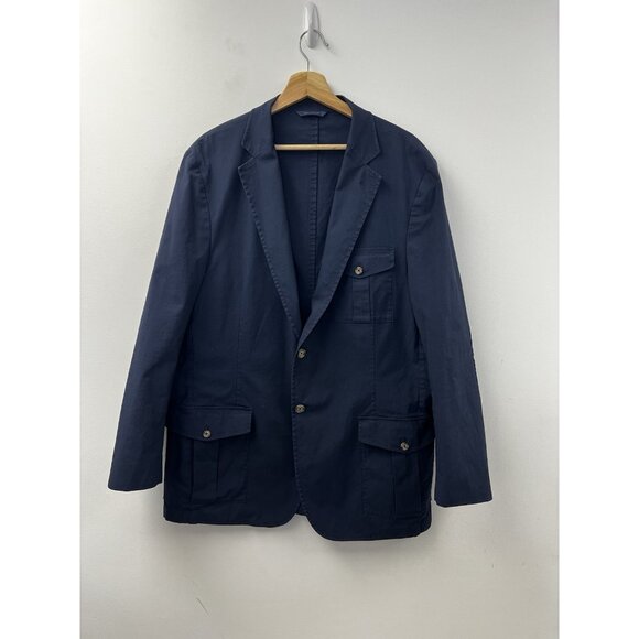 BROOKS BROTHERS Regent Fit Navy Blue Cotton Blend Sports Coat Blazer Jacket XL - Picture 14 of 14